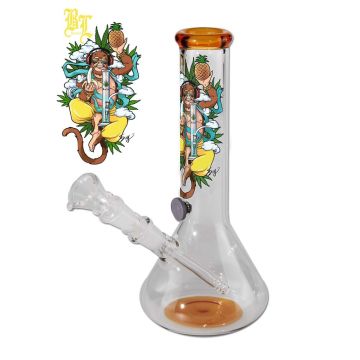 Hanuman Glas Beaker Bong (Black Leaf)